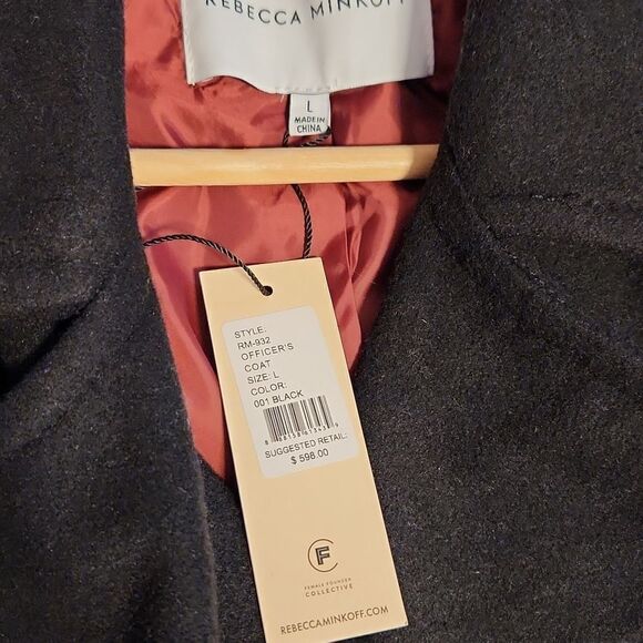 Rebecca Minkoff Officer's wool blend double-breasted coat - Picture 8 of 16